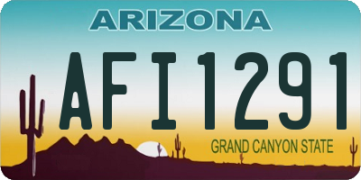 AZ license plate AFI1291