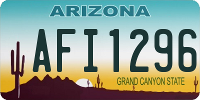 AZ license plate AFI1296