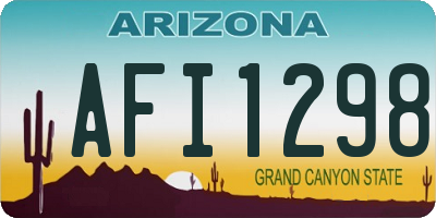 AZ license plate AFI1298