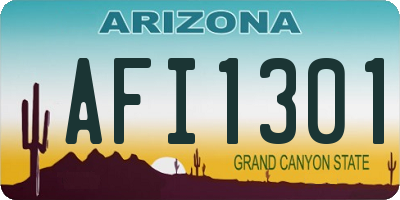 AZ license plate AFI1301