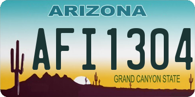 AZ license plate AFI1304