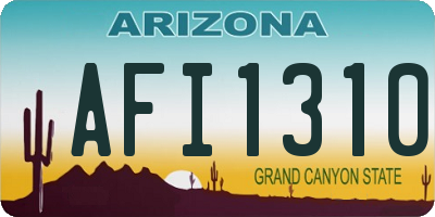 AZ license plate AFI1310