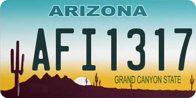 AZ license plate AFI1317