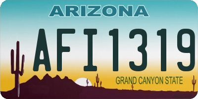 AZ license plate AFI1319