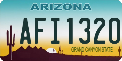 AZ license plate AFI1320