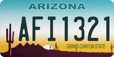 AZ license plate AFI1321