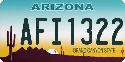 AZ license plate AFI1322