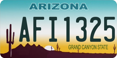 AZ license plate AFI1325