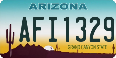 AZ license plate AFI1329