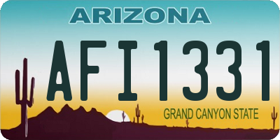 AZ license plate AFI1331