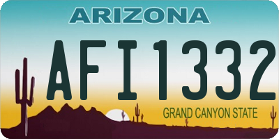 AZ license plate AFI1332