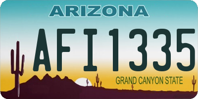 AZ license plate AFI1335