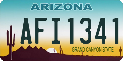 AZ license plate AFI1341