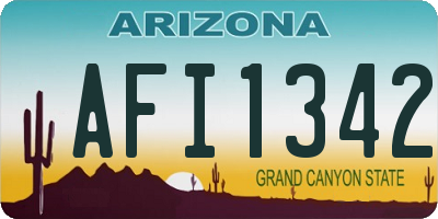 AZ license plate AFI1342