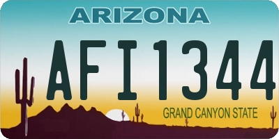 AZ license plate AFI1344