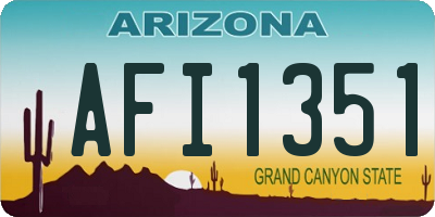 AZ license plate AFI1351