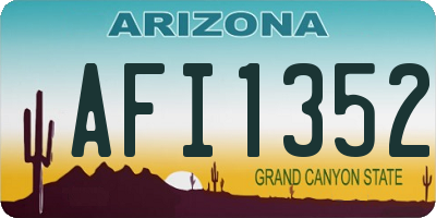 AZ license plate AFI1352