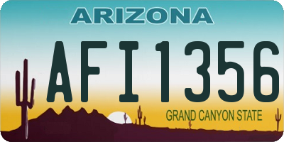 AZ license plate AFI1356