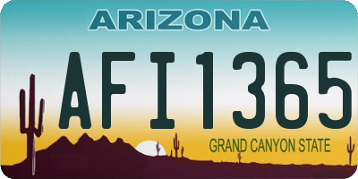 AZ license plate AFI1365