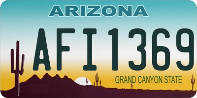 AZ license plate AFI1369