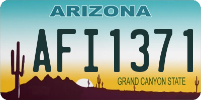 AZ license plate AFI1371