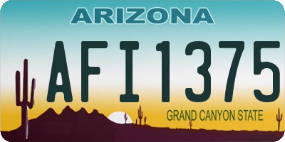 AZ license plate AFI1375