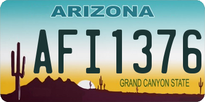AZ license plate AFI1376