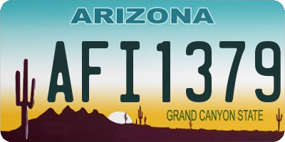 AZ license plate AFI1379