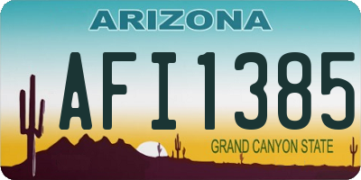 AZ license plate AFI1385