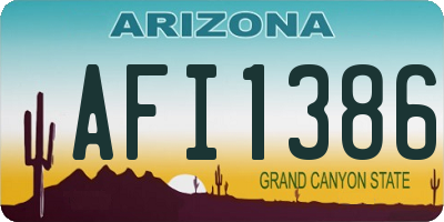 AZ license plate AFI1386