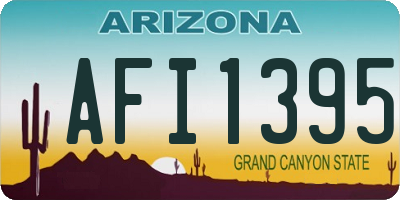 AZ license plate AFI1395