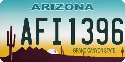 AZ license plate AFI1396