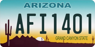AZ license plate AFI1401