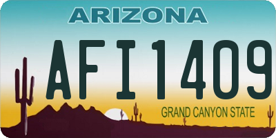 AZ license plate AFI1409