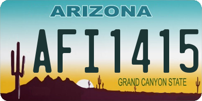 AZ license plate AFI1415
