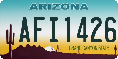 AZ license plate AFI1426