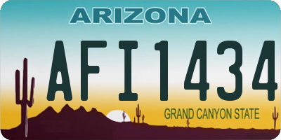 AZ license plate AFI1434