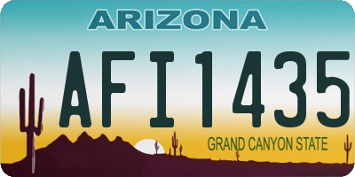 AZ license plate AFI1435