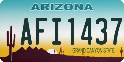 AZ license plate AFI1437