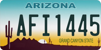 AZ license plate AFI1445