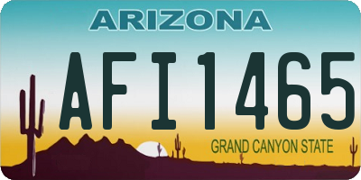 AZ license plate AFI1465
