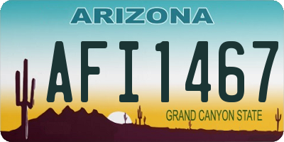AZ license plate AFI1467