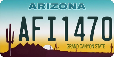 AZ license plate AFI1470