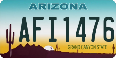 AZ license plate AFI1476
