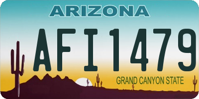 AZ license plate AFI1479