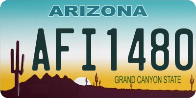 AZ license plate AFI1480