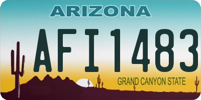 AZ license plate AFI1483