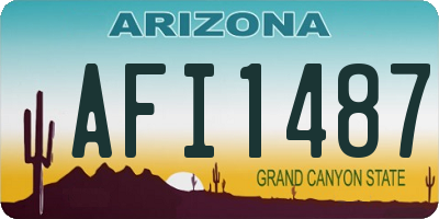 AZ license plate AFI1487