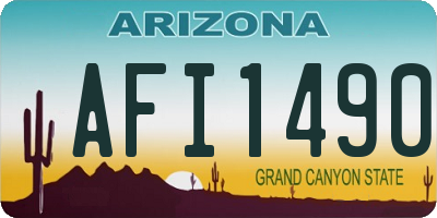AZ license plate AFI1490