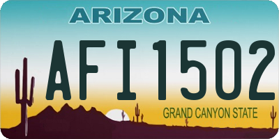 AZ license plate AFI1502